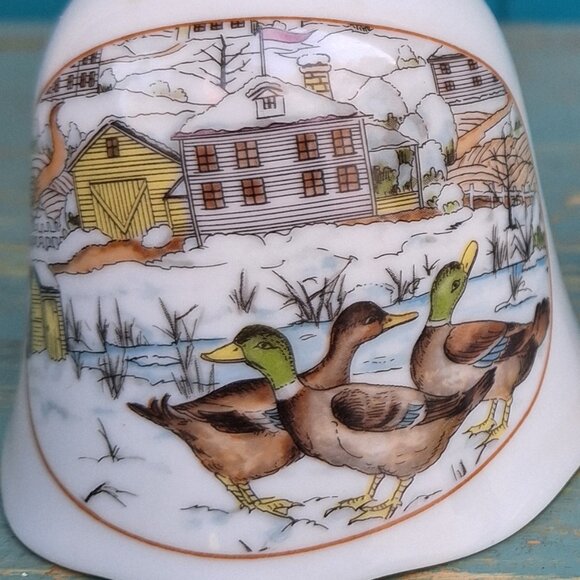 Vintage Bells Porcelain Norman Rockwell W Germany Duck Decoy Gifts for Mom Dad - Picture 9 of 13